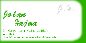 jolan hajma business card